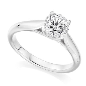 18K White Gold 1.25 Carat Solitaire Diamond Ring - F/VS2 - Avignon - Pobjoy Diamonds