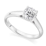 950 Platinum 3.50 Carat Solitaire Lab Grown Round Brilliant Cut Diamond Ring F/VS1 - Pobjoy Diamonds
