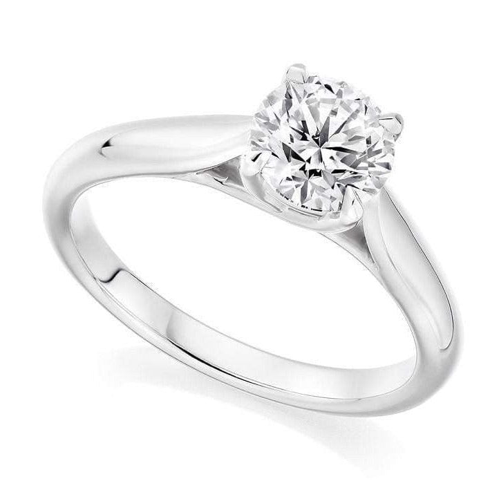 950 Platinum 3.50 Carat Solitaire Lab Grown Round Brilliant Cut Diamond Ring F/VS1 - Pobjoy Diamonds