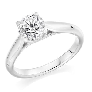 950 Platinum 1.25 Carat Solitaire Diamond Ring F/VS2 - Avignon - Pobjoy Diamonds