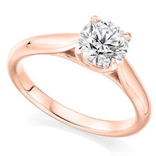 Load image into Gallery viewer, 18K Rose Gold 1.50 Carat Solitaire Diamond Ring F/VS2 - Avignon - Pobjoy Diamonds