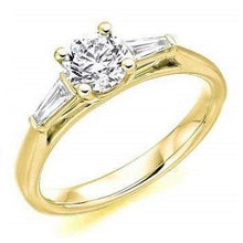 Load image into Gallery viewer, Narbonne Diamond Trilogy Ring With Baguettes - Pobjoy Diamonds