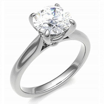 950 Platinum 2.28 Carat Solitaire Round Brilliant Cut Diamond Ring G/VVS2 - Pobjoy Diamonds
