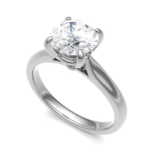 18K White Gold 2.28 Carat Solitaire Round Brilliant Cut Diamond Ring G/VVS2 - Pobjoy Diamonds