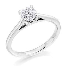 Load image into Gallery viewer, 9K White Gold 0.40 Carat Round Brilliant Cut Lab Grown Diamond Ring F/VS1 - Pobjoy Diamonds