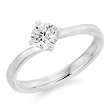 Load image into Gallery viewer, 14K White Gold 0.50 Carat Round Brilliant Cut Solitaire Lab Grown Diamond Ring I/VS2+ - Pobjoy Diamonds