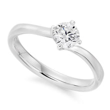 Load image into Gallery viewer, 9K White Gold 0.50 Carat Round Brilliant Cut Solitaire Lab Grown Diamond Ring G/Si1 - Pobjoy Diamonds