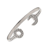 9K White Gold Baby Spanner Bangle - Pobjoy Diamonds