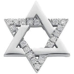 9K White Gold Diamond Star Of David Pendant 0.10 CTW - Pobjoy Diamonds