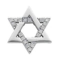 9K White Gold Diamond Star Of David Pendant 0.10 CTW - Pobjoy Diamonds