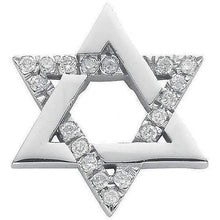 Load image into Gallery viewer, 9K White Gold Diamond Star Of David Pendant 0.10 CTW - Pobjoy Diamonds