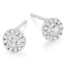 Load image into Gallery viewer, 18K Gold Pave Set Round Diamond Stud Earrings 0.50 Carat-Pobjoy Diamonds