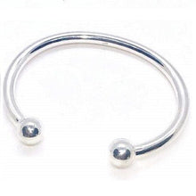 Load image into Gallery viewer, Mens Sterling Silver Marked Torque Bangle 4mm