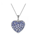 Sterling Silver & Tanzanite Heart Pendant & Chain - Pobjoy Diamonds