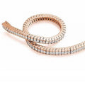 18K Rose Gold Princess Cut Diamond Tennis Bracelet 4.5 CTW G/Si - Pobjoy Diamonds
