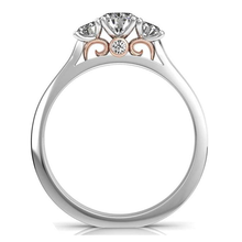 Load image into Gallery viewer, Platinum &amp; Rose Gold Trilogy Diamond Ring - Pobjoy Diamonds