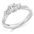 Platinum Diamond Trilogy Ring  - Pobjoy Diamonds