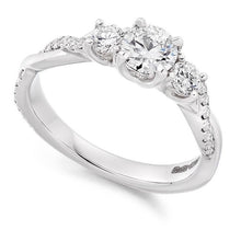 Load image into Gallery viewer, 950 Platinum 0.98 CTW Diamond Trilogy Ring G-H/Si