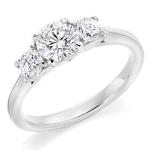 9K White Gold 1.70 Carat Lab Grown Diamond Ring - H/Si - Pobjoy Diamonds
