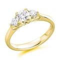 18K Gold 2.00 Carat Lab Grown Diamond Trilogy Ring - F/VS1 - Pobjoy Diamonds