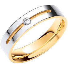 Load image into Gallery viewer, 18K Or 9K White &amp; Yellow Gold Flat Court Diamond Wedding Band-Pobjoy Diamonds
