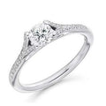 18K Gold & Diamond Set Shoulder Engagement Ring 0.70 CTW G-H/Si-Versailles - Pobjoy Diamonds