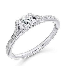Load image into Gallery viewer, 18K Gold &amp; Diamond Set Shoulder Engagement Ring - Pobjoy Diamonds