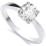 18K White Gold 1.00 Carat Solitaire Ring H/Si - Pobjoy Diamonds