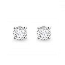 Load image into Gallery viewer, White Gold Round Brilliant Cut Diamond Claw Earring Settings 1.00 TO 2.00 Carat - Pobjoy Diamonds
