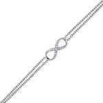 9K White Gold Infinity DIamond Bracelet - Pobjoy Diamonds