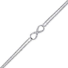 Load image into Gallery viewer, 9K White Gold Infinity DIamond Bracelet - Pobjoy Diamonds