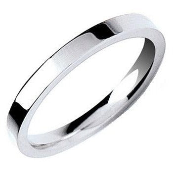 Flat Court Wedding Band In 18K Gold or 950 Platinum. Select Width 2mm-7mm - Pobjoy Diamonds