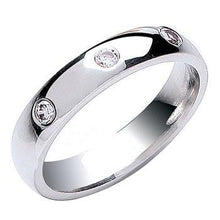 Load image into Gallery viewer, 18K White Gold Diamond Studded Wedding Band 4mm - Pobjoy Diamonds