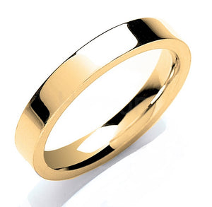Flat Court Wedding Band In 18K Gold or 950 Platinum. Select Width 2mm-7mm - Pobjoy Diamonds