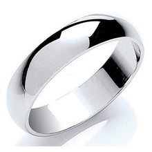 Load image into Gallery viewer, D-Shape Wedding Band In 18K Gold Or Platinum. Select Width 2mm-7mm - Pobjoy Diamonds