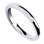 18K White Gold Traditional Court 3mm Wedding Band - Pobjoy Diamonds