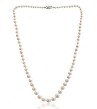 Load image into Gallery viewer, Freshwater White Pearl &amp; Silver Necklace - Pobjoy Diamonds