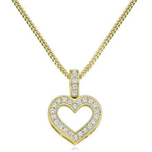 Load image into Gallery viewer, 9K Or 18K Gold Grain Set 0.30 Carat Diamond Heart Pendant