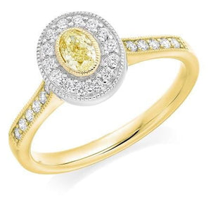 18K Gold Yellow Diamond Engagement Ring 0.80 Carat - Pobjoy Diamonds
