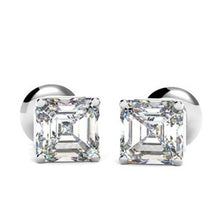 Load image into Gallery viewer, 18K Gold Asscher Cut Diamond Stud Earrings