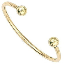 Load image into Gallery viewer, 9K Yellow Gold Baby Solid Torque Bangle - Pobjoy Diamonds