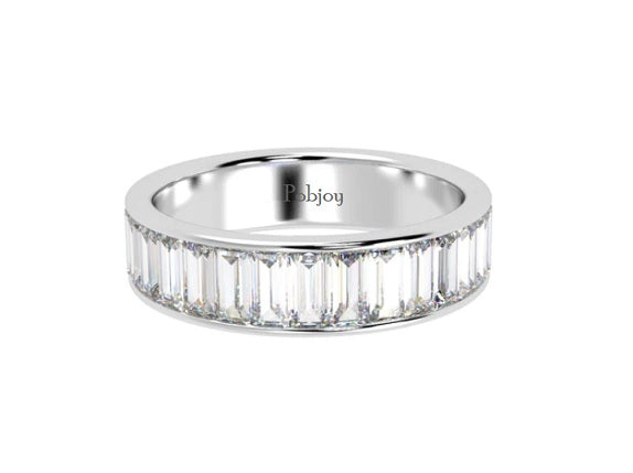Platinum Baguette Cut Half Eternity/Cocktail Ring 1.50 Carats