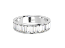 Load image into Gallery viewer, Platinum Baguette Cut Half Eternity/Cocktail Ring 1.50 Carats