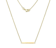 Load image into Gallery viewer, 9K Gold Hammered Bar Ladies Pendant Necklace - Pobjoy Diamonds