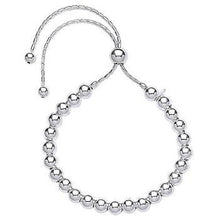Load image into Gallery viewer, Sterling SIlver Ladies Friendship Bead Adjustable Bracelet From Pobjoy