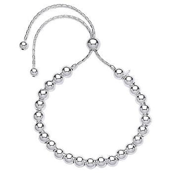Sterling SIlver Ladies Friendship Bead Adjustable Bracelet From Pobjoy