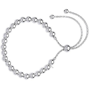 Sterling Silver Friendship Bead Bracelet - Pobjoy Diamonds