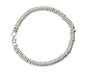 Sterling Silver Close Bead Bracelet - Pobjoy Diamonds