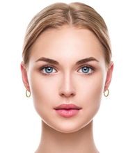 Load image into Gallery viewer, 9 Carat Yellow Gold Beaded Hoop Ladies Earrings-Pobjoy