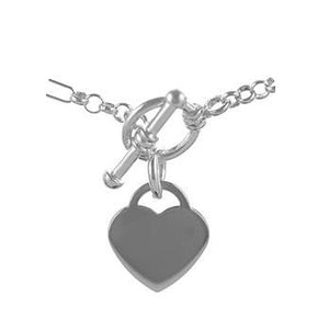 Sterling Silver Figaro Love Charm Bracelet - Medium - Pobjoy Diamonds